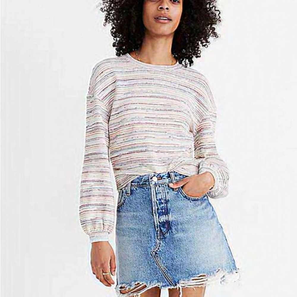 Madewell Bubble Knit Crop Top
